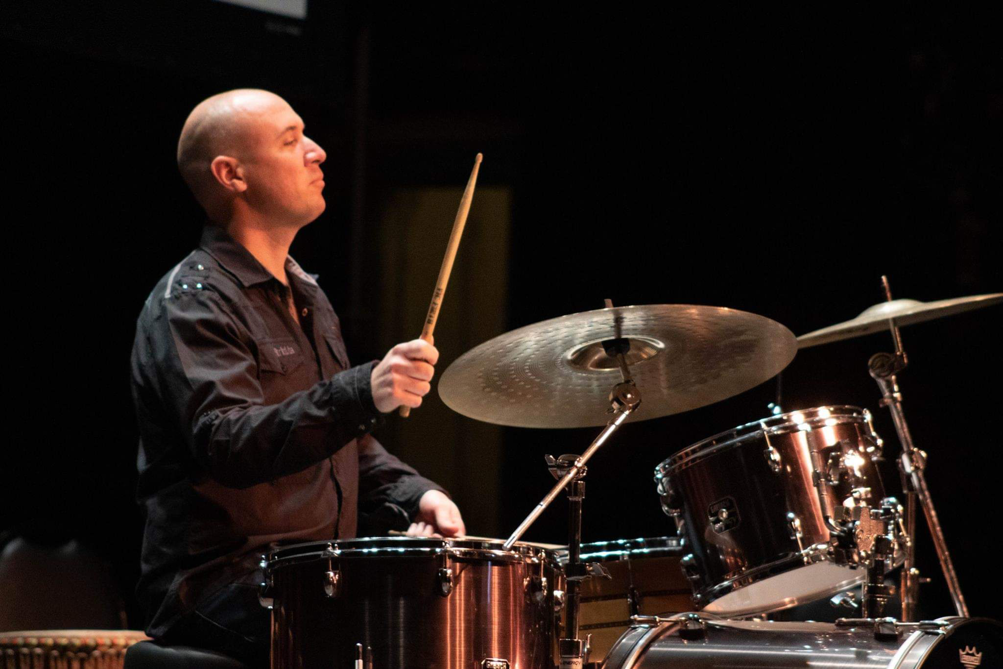 Josh on Drums, photograph